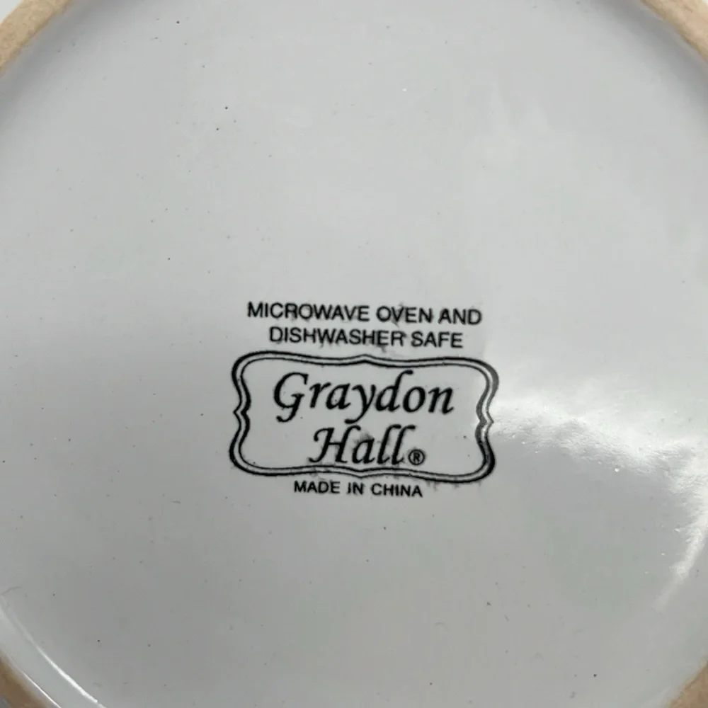 Graydon Hall Cozy Ceramic Soup Bowls with Handles Dark Green & White (Set of 2)